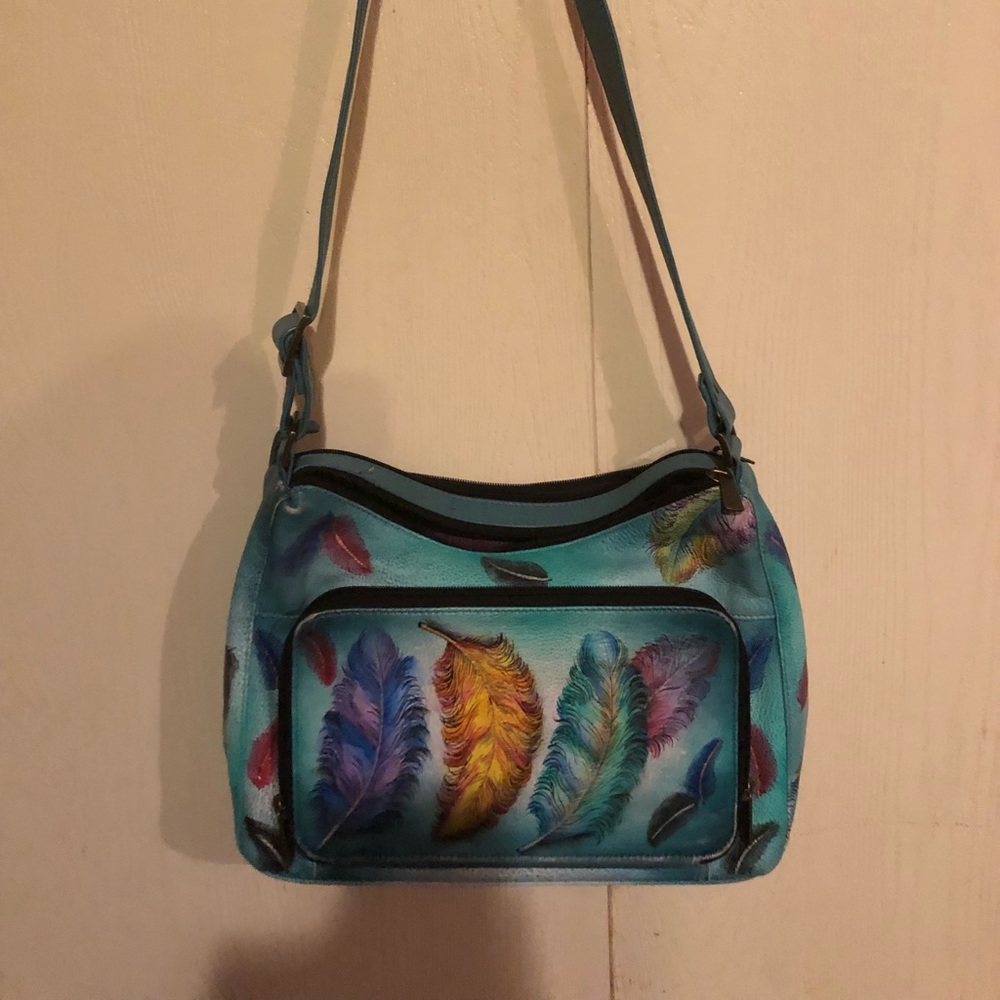 Anuschka Feathers Handbag